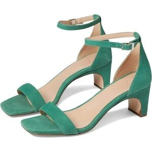 Naturalizer 27 Edit (7.5) Irris Green Suede Ankle Strap Block Heel EUC